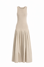 Sandstone Ribbed Tank Maxi Dress