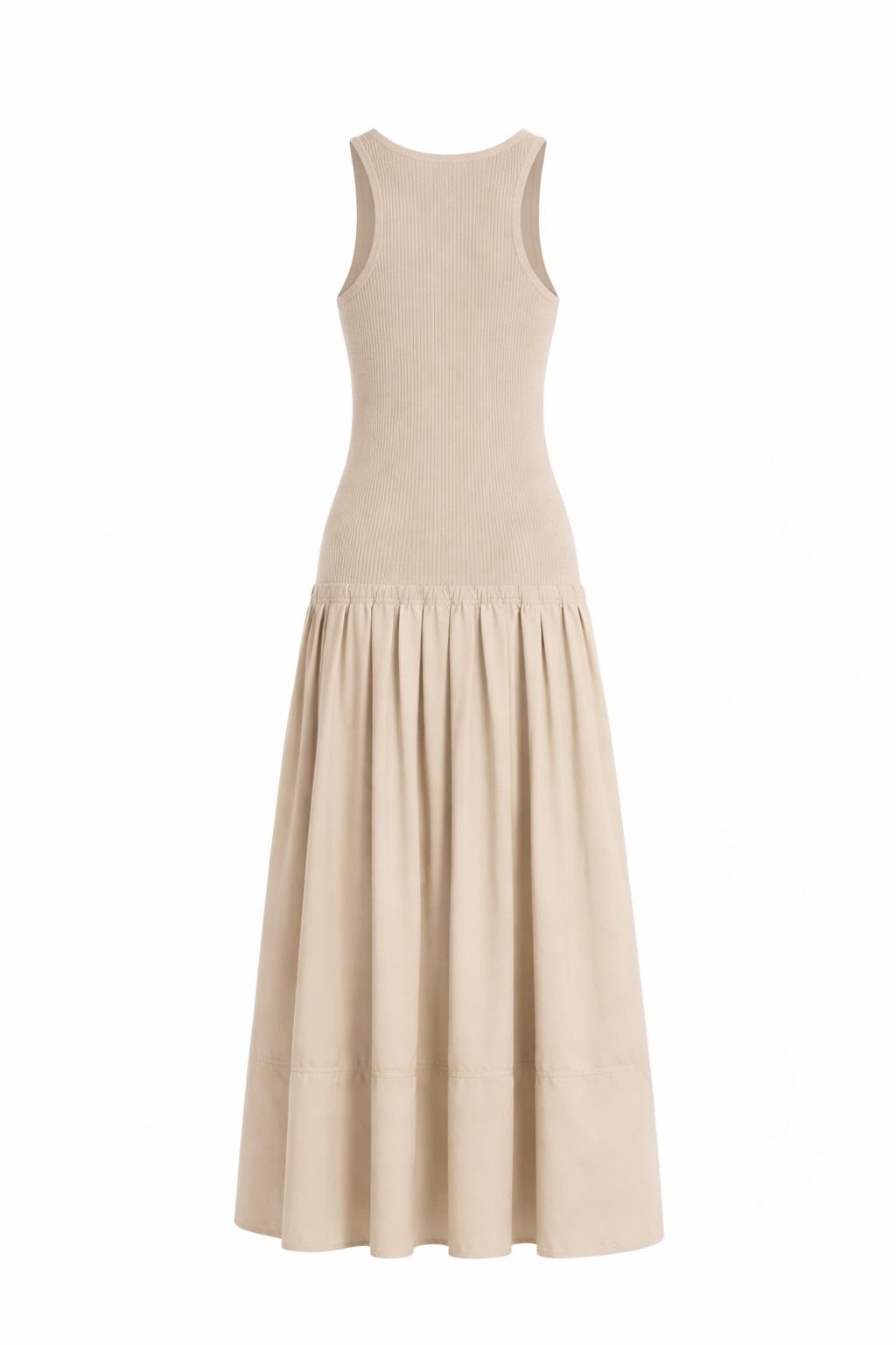 Sandstone Ribbed Tank Maxi Dress