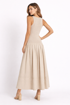 Sandstone Ribbed Tank Maxi Dress
